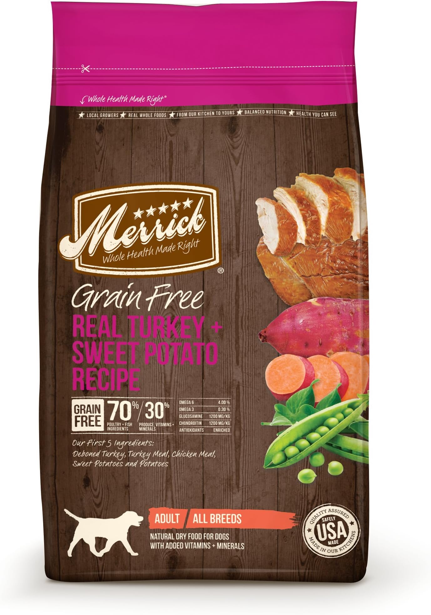 Merrick Grain Free Dry Dog Food Recipes, Turkey, 4 Pound