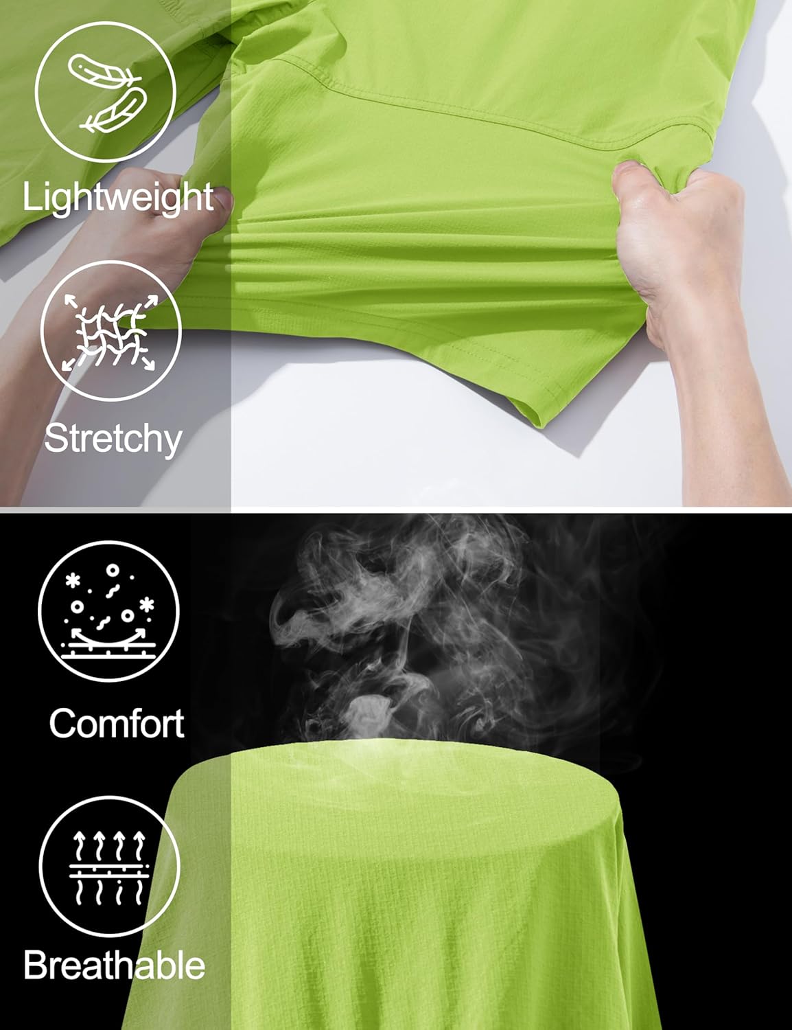 MAGCOMSEN Men's Hiking Cargo Shorts 9" Quick Dry Lightweight Summer Casual Shorts for Men Work Golf Outdoor 5 Pockets - Image 4