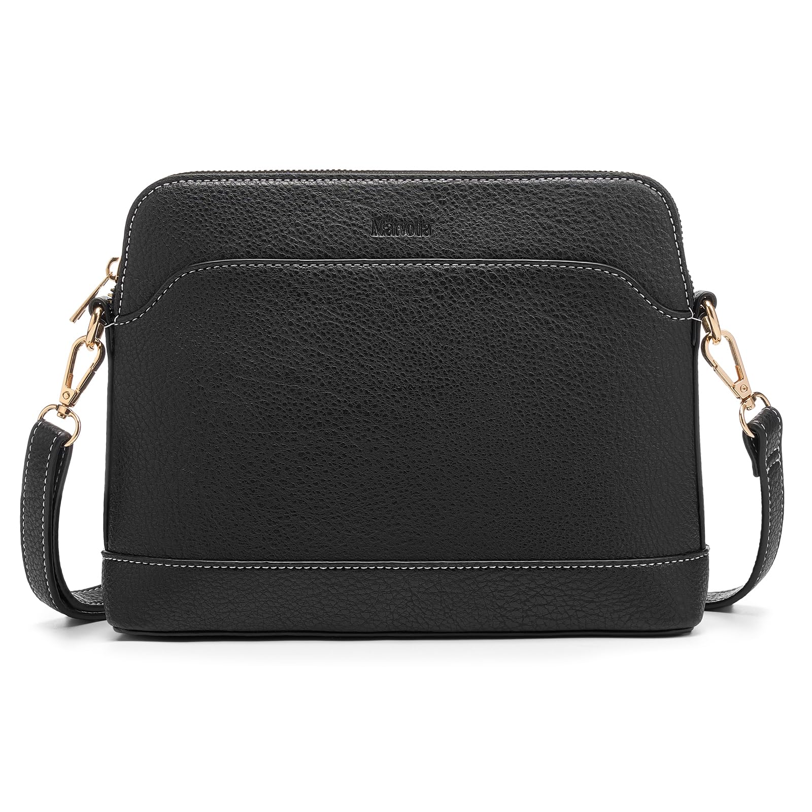 Marvolia Crossbody Bags for Women - PU Leather Cross Body Purses Trendy Womens Small Shoulder Bag for Travel