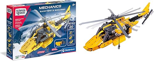 Miniatura 9 de Clementoni - Laboratory of Mechanics-Helicopter-Construction Set (Italian Version) -Made in Italy, 8 Years+, 19176