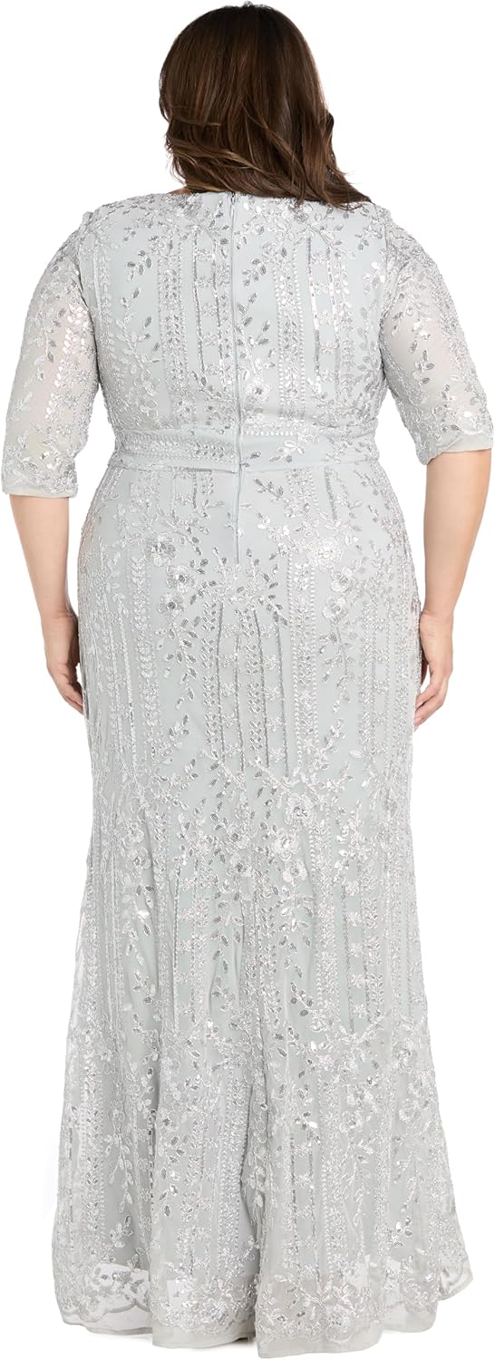 R&M Richards Womens Illusion Gleam Gown - Image 6