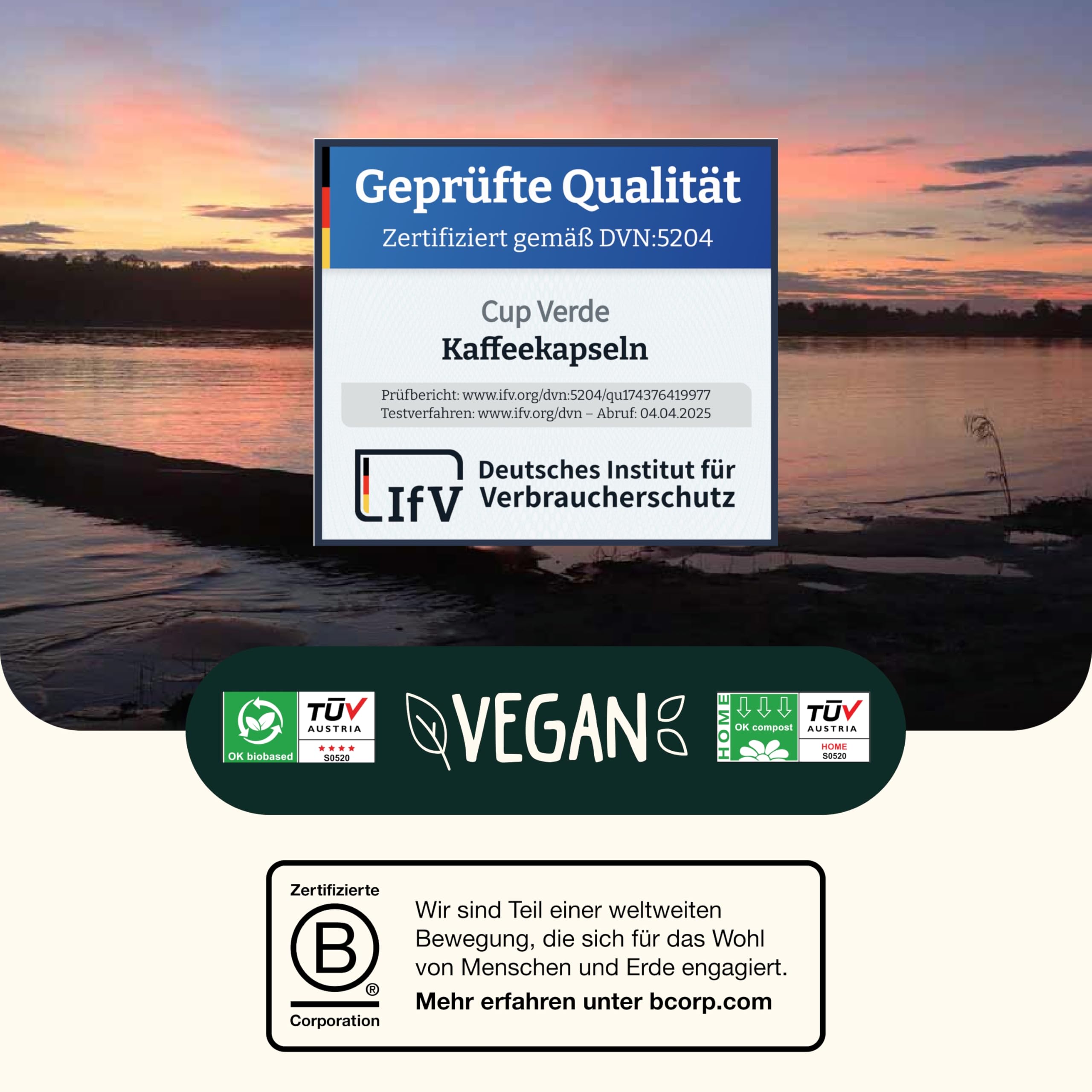 CUP VERDE Mixpaket 80 Kaffeekapseln kompatibel mit Nespresso® 3 Sorten: Crema Grande, Lungo & Espresso Forte – Heimkompostierbar – 100% Arabica aus schonender Trommelröstung