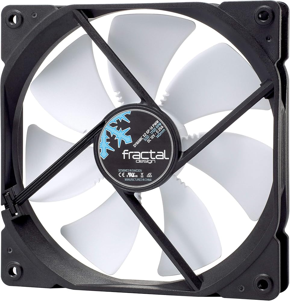 Fractal Design Dynamic X2 GP-12 Computer Fan - Silent Fan - High Airflow – 120x120x25 mm – 1200RPM – Hydraulic Fdb Bearings – Trip Wire - Aerodynamically Shaped Struts – 12V thumbnail 4