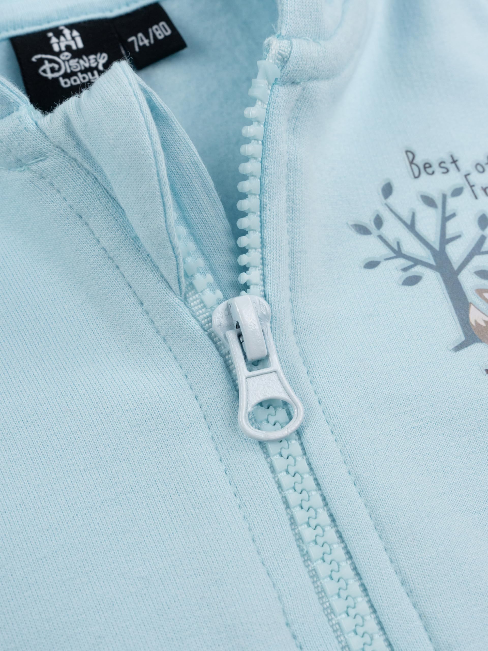 Disney Mickey Mouse Sweatjacke für Jungen - Baby Kapuzenpullover mit Reißverschluss Hoodie Blau
