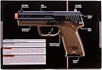 Vista 5 de HK Heckler & Koch USP - Pistola de aire comprimido con CO2 de 6 mm, acción estándar, color marrón oscuro