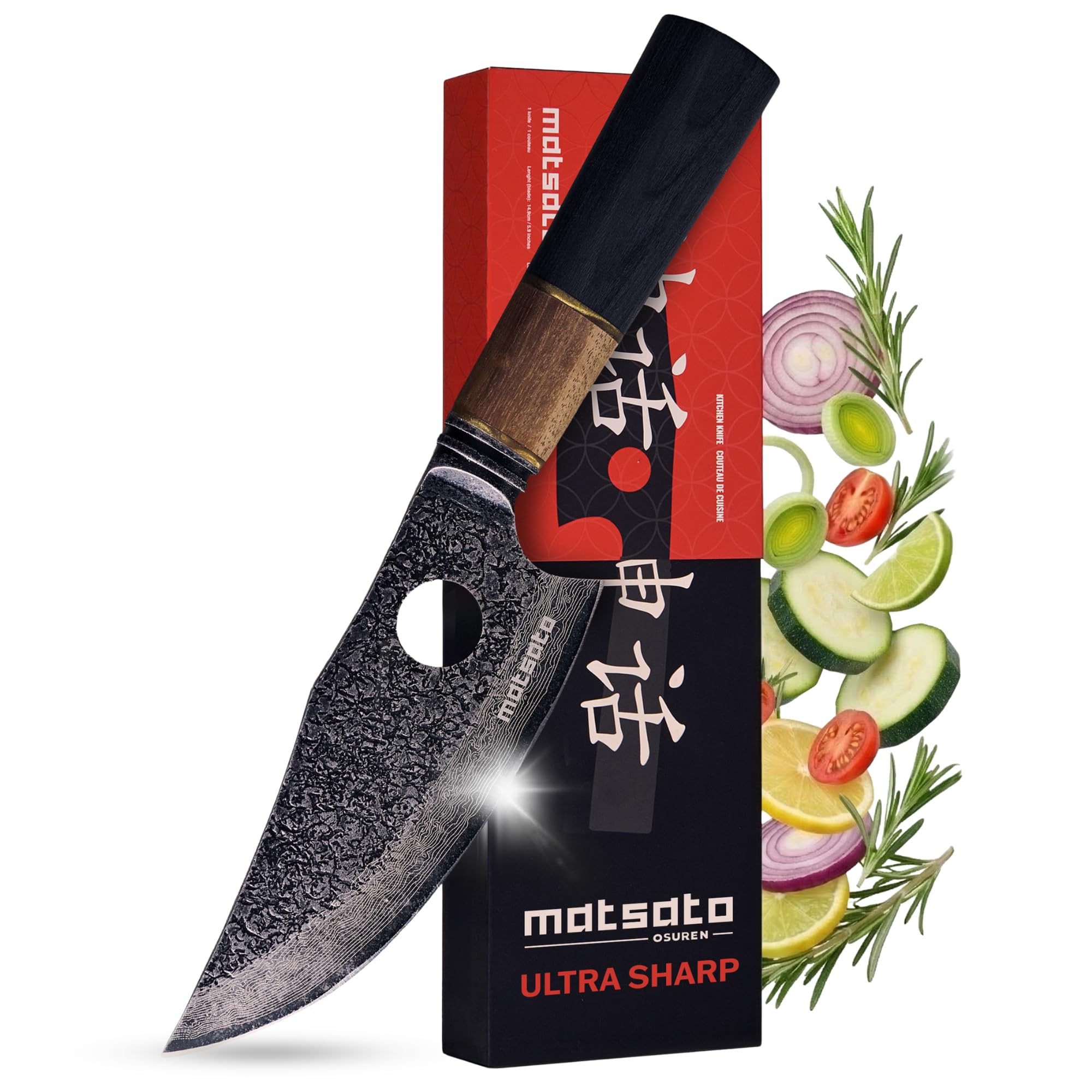 Matsato Osuren Chef Knife 6.3 Inch â€“ Japanese Stainless Steel Kitchen Knife, Professional Chefâ€™s Knife for Cooking, Meat Cutting Knife, Chopping Knife, Sharp Kitchen Knives for Cooking & Food Prep