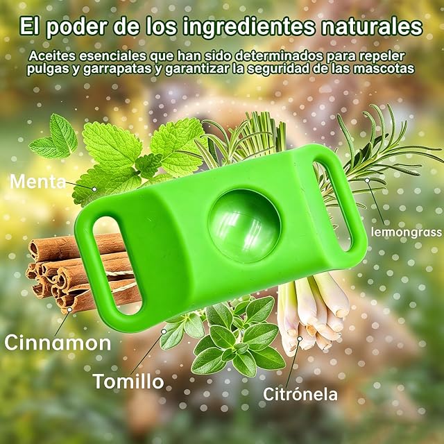 Foto 4 de 8 de Aquality Pets Collar– Collar Antipulgas para Perros con 4 Cápsulas Reemplazables, Ingredientes 100% Naturales