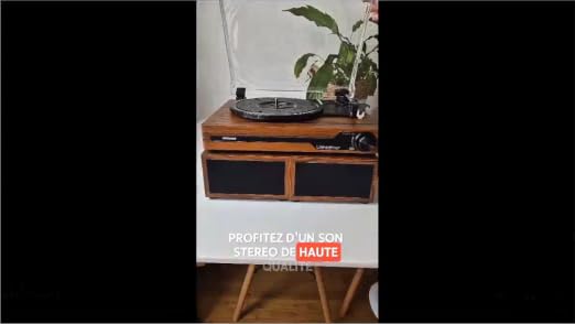Udreamer Platine Vinyle avec 2 Haut-parleurs Stéréo Doubles, Vintage Tourne-disqu Bluetooth 5.3 Prend en Charge 3 Vitesses, Entrée Auxiliaire, Ligne RCA, USB,Lecture sans Fil, Marron - Les Beatles, Paul McCartney, John Lennon, RIngo Starr, George Harrison Udreamer Platine Vinyle avec 2 Haut-parleurs Stéréo Doubles, Vintage Tourne-disqu Bluetooth 5.3 Prend en Charge 3 Vitesses, Entrée Auxiliaire, Ligne RCA, USB,Lecture sans Fil, Marron