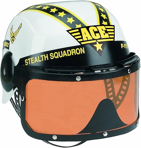 Miniatura 1 de Aeromax Jr Armed Forces - Casco piloto con visera teñida y movible color blanco se adapta a edades de 3 a 12 años