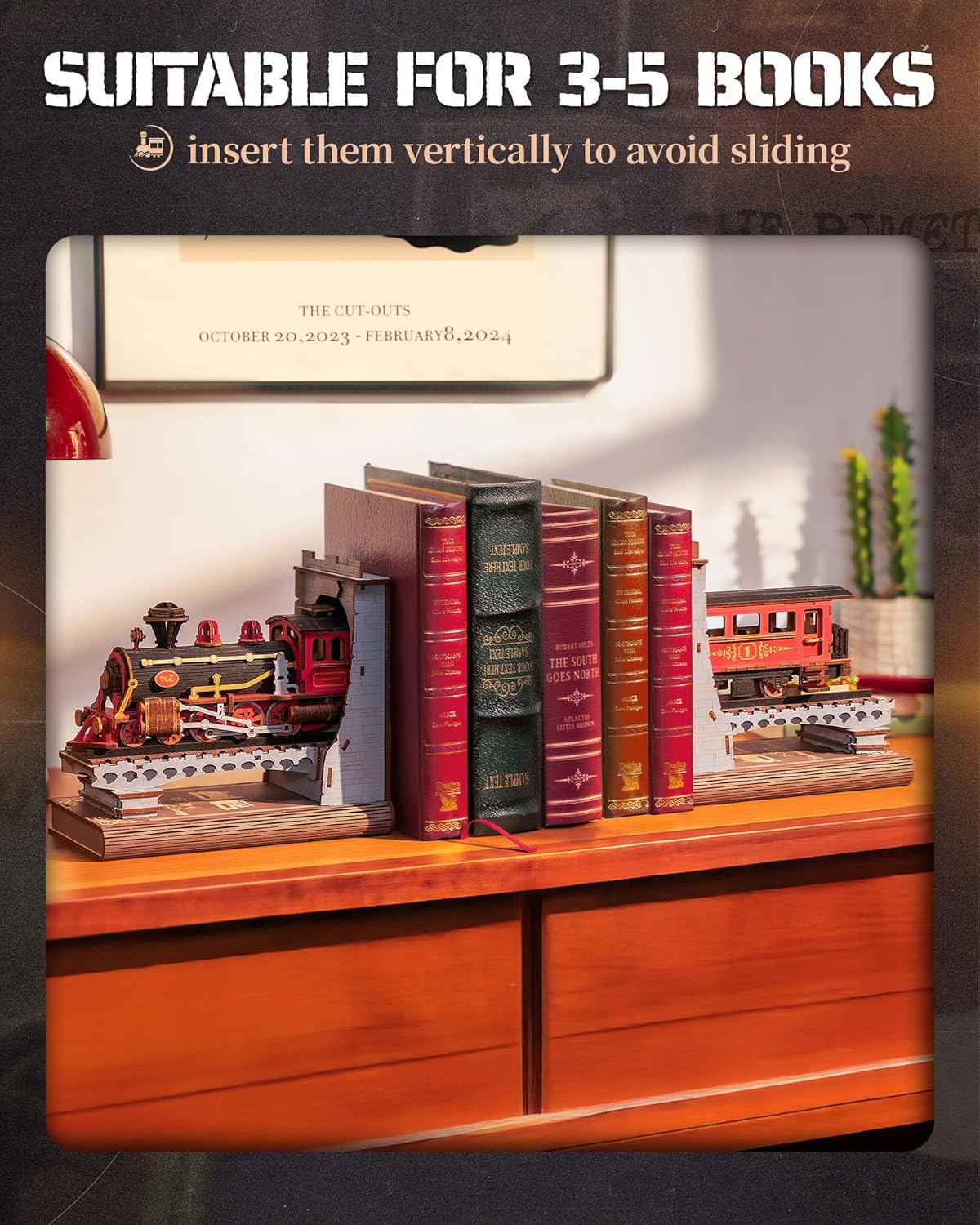 #Puzzle 3D Robotime DIY Tren sujeta libros por 17,47€ (marcando aplicar cupón)