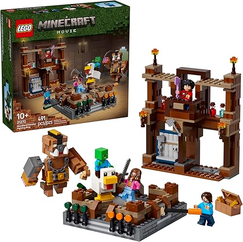LEGO Minecraft Woodland Mansion - Anillo de lucha  Juguete de construcción para niños a partir de 10 años  Incluye figuras de Steve, Garrett y Henry