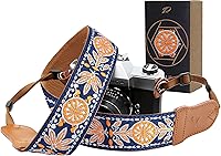 Vista 20 de Padwa Lifestyle Plaid Camera Strap - 2" Wide Double Layer Cowhide Head,Cotton Camera Shoulder Straps