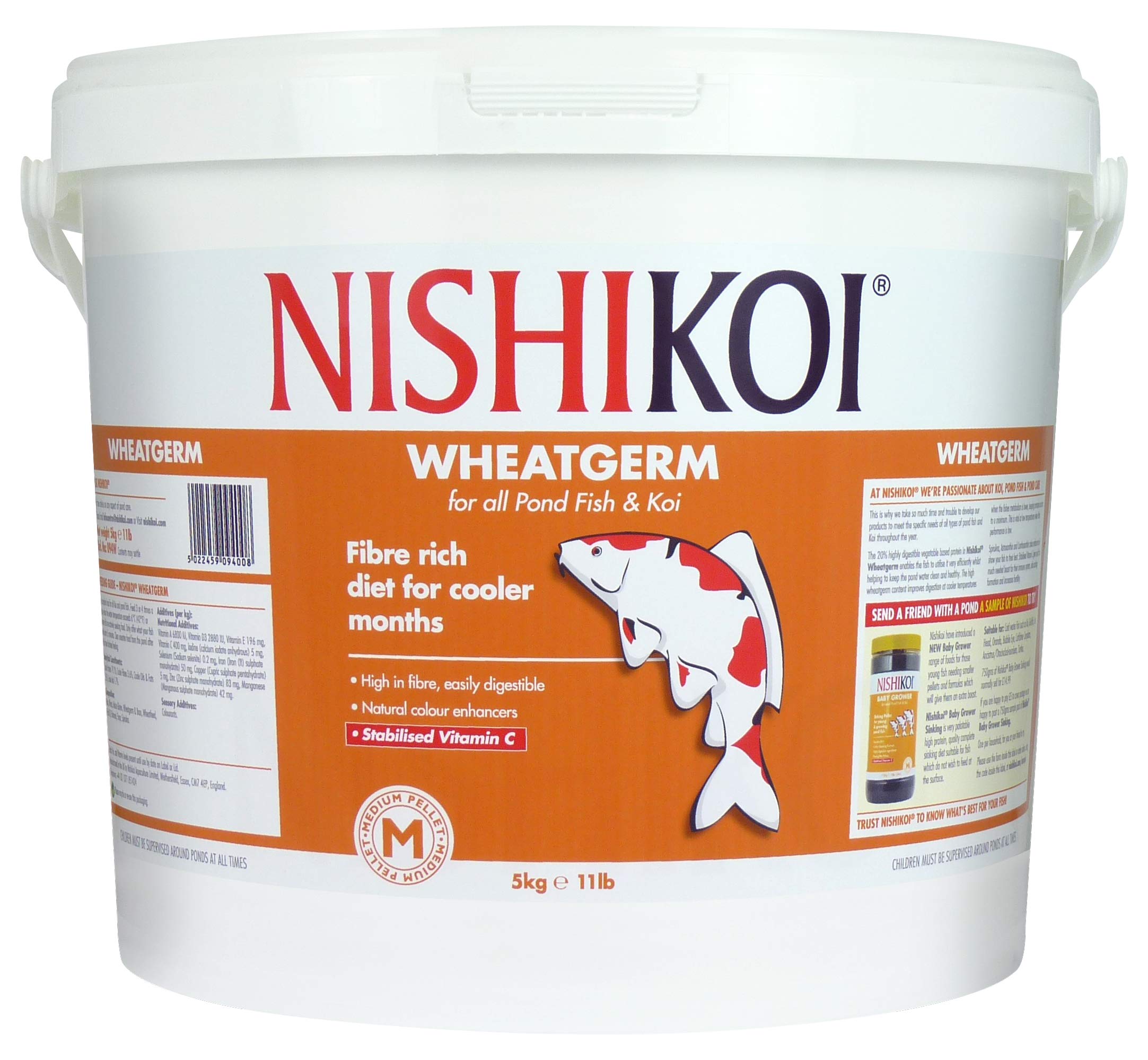 Nishikoi Wheatgerm Complete Food for Koi and Pond Fish - Medium Pellets - 5kg โ image 1