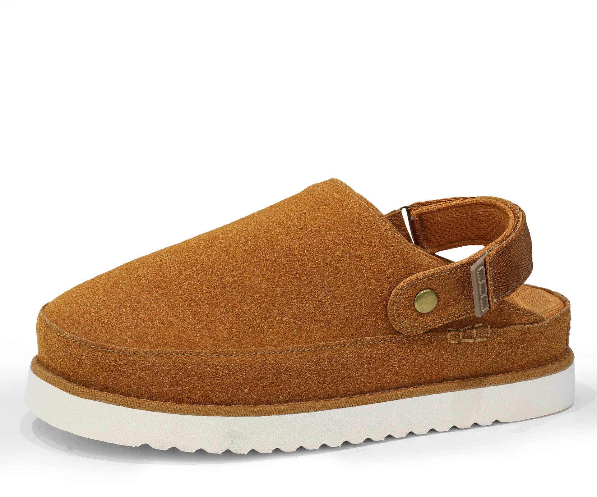 BLUEAGLE Women's Clogs Slip-On Mules Slippers with Adjustable Strap Non-Slip Sole Memory Foam Comfortable Women Platform Clog