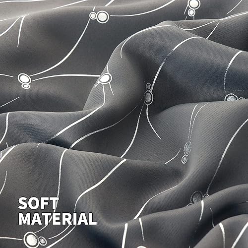 Miniatura 4 de BGment Cortinas opacas de 63 pulgadas de largo, juego de 2 paneles con ojales y aislamiento térmico para oscurecer la habitación, cortinas de