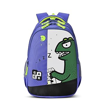 Gear Giant Monster Backpack 15"/20L Small Water Resistant School Bag/Casual Backpack/Daypack/Kids Bag for Boys/Girls (Blue-Green)