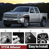 Vista 7 de YITAMOTOR Guardabarros delantero y trasero compatibles con Chevy Silverado 1500 2007-2013 (solo apto para cama corta de 69.3 pulgadas)