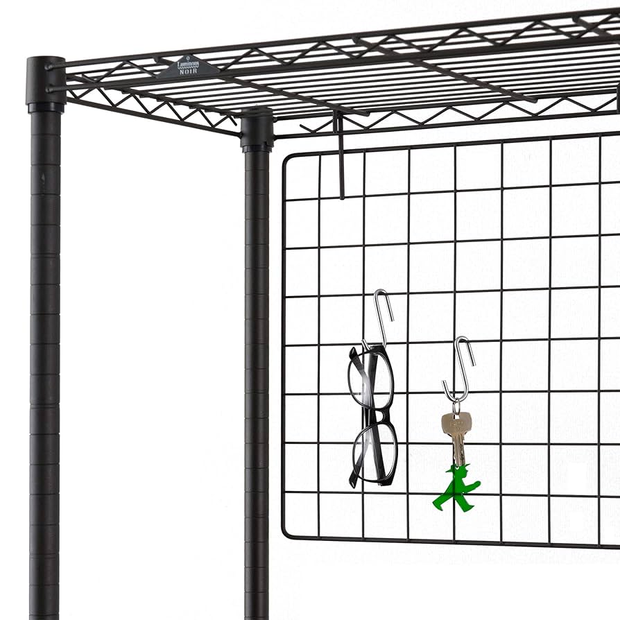 ドウシシャ ルミナス　スチールラック 黒 Luminous ルミナスノワール スチールラック キャスター付き