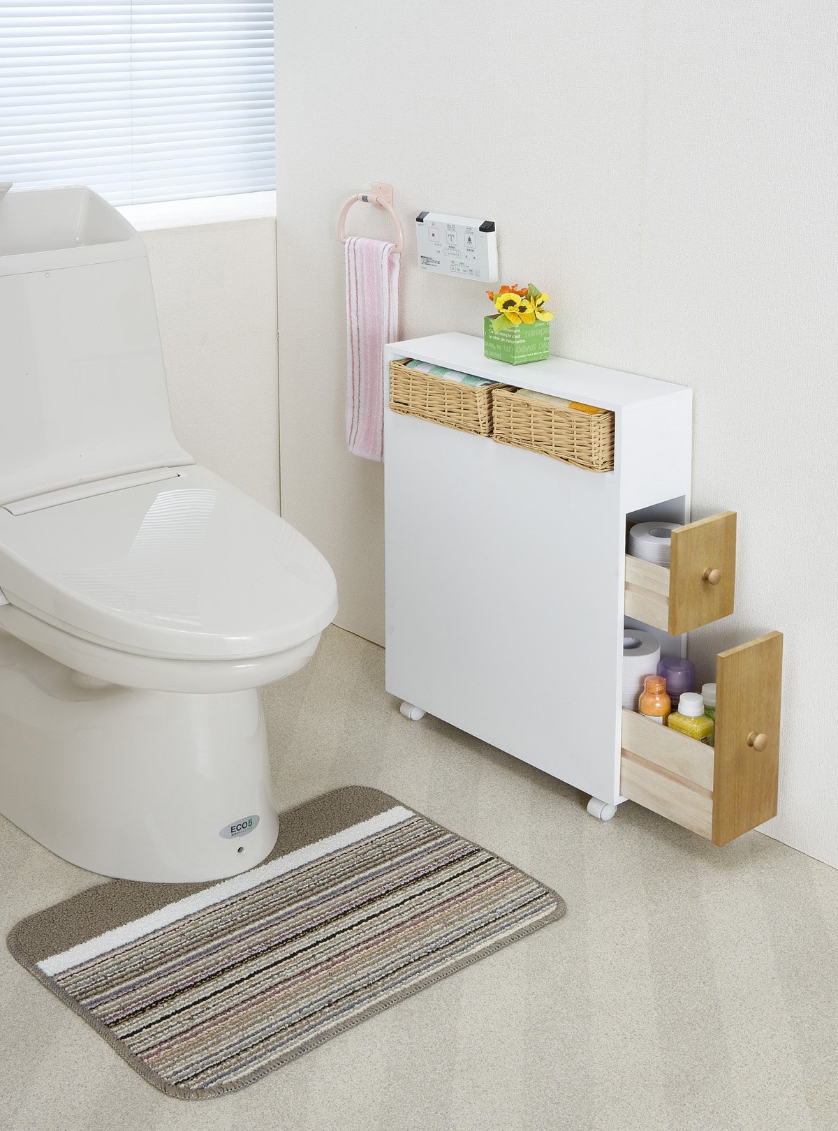 Amazon｜SUN・HARVEST 多機能トイレラック ナチュラル 完成品 LS