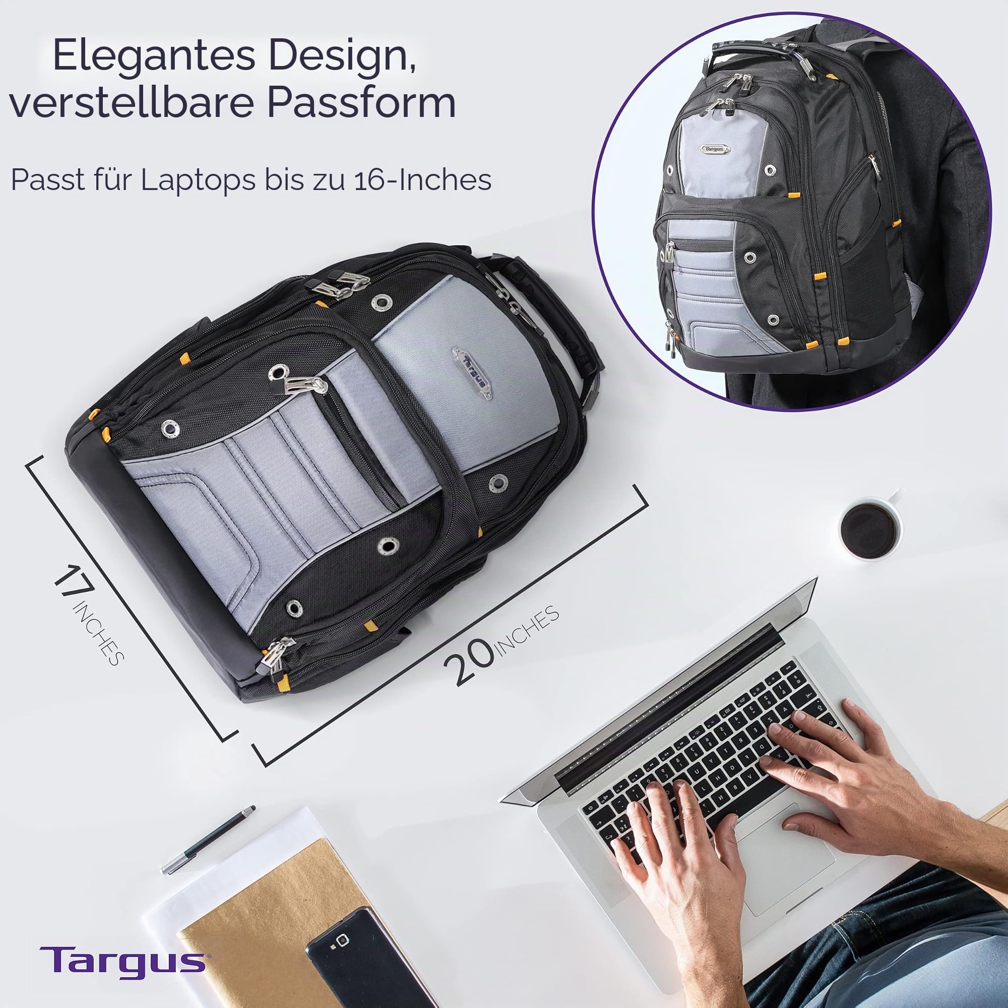 Targus DrifterTrek Backpack with USB Power Pass-Thru Port