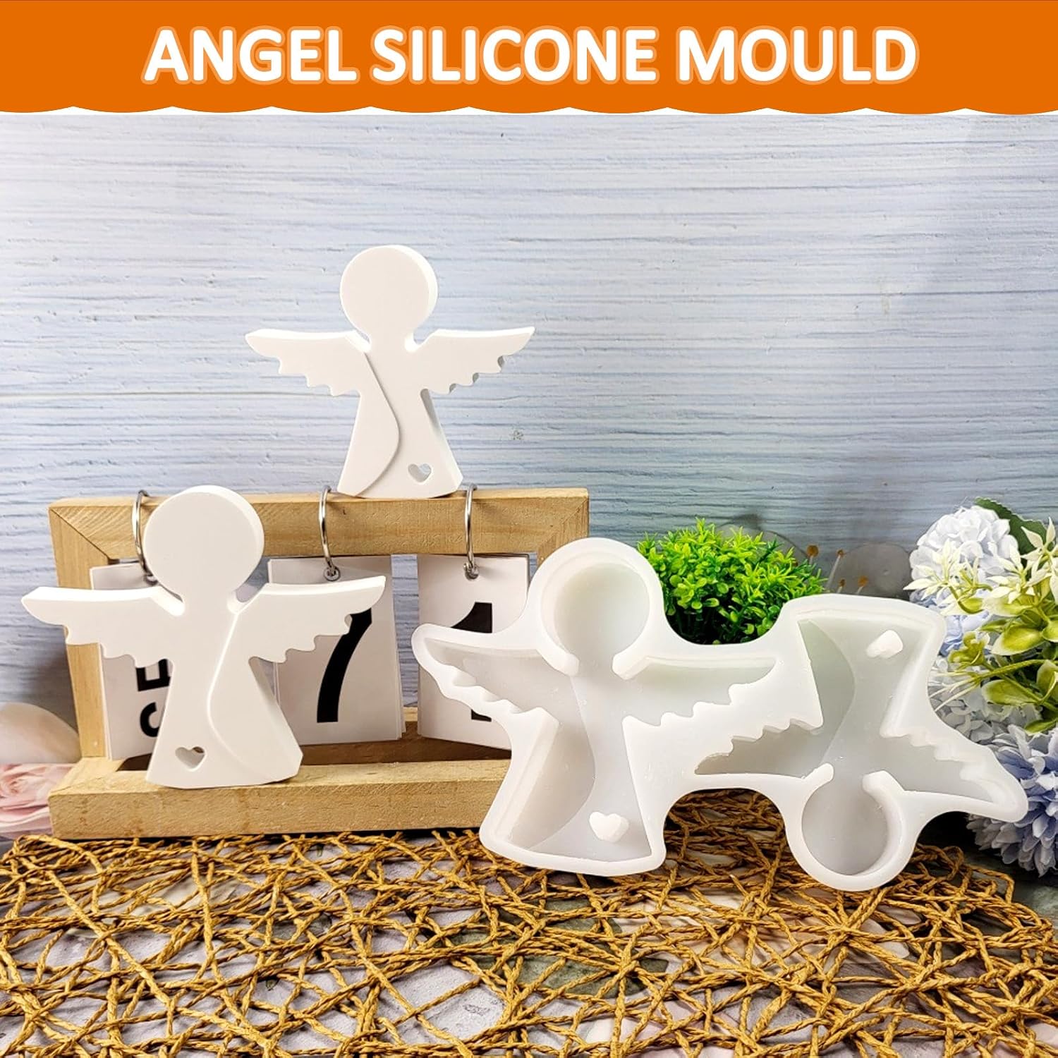 Angel Resin Molds, Christmas Silicone Molds for Resin DIY Crafts, Epoxy Resin Molds for Resin, Clay, Gypsum