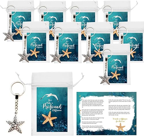 Smiling Wisdom - 10 juegos de regalo de apreciación de historias de estrellas de mar a granel (30 piezas en total) Inspire Uplift personal personal