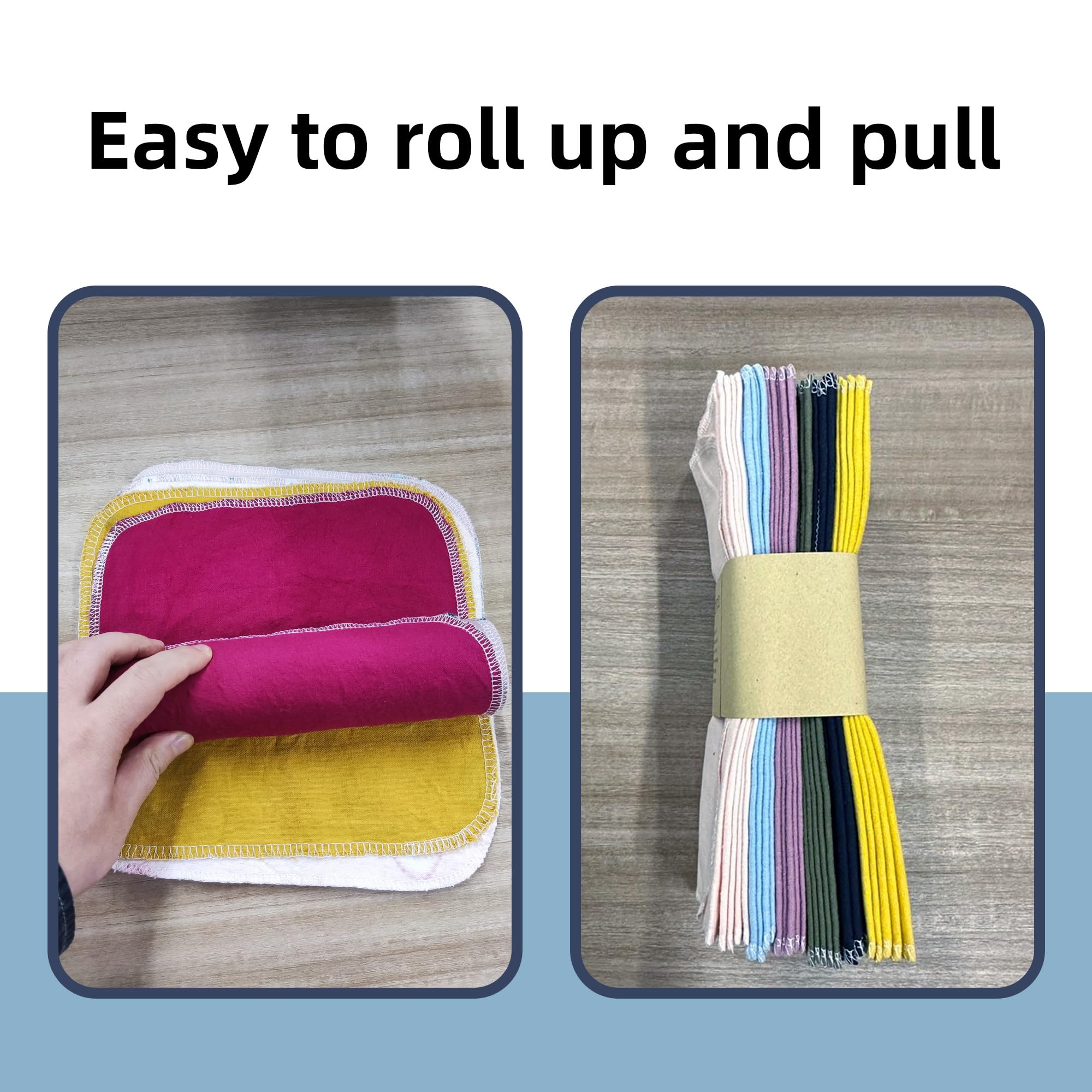 Simnice Toalla de papel reutilizable sin papel, servilletas de cocina ecológicas y reutilizables, toallas de papel lavables 100% algodón, paquete de 30 unidades de 10 x 10 pulgadas, color sólido