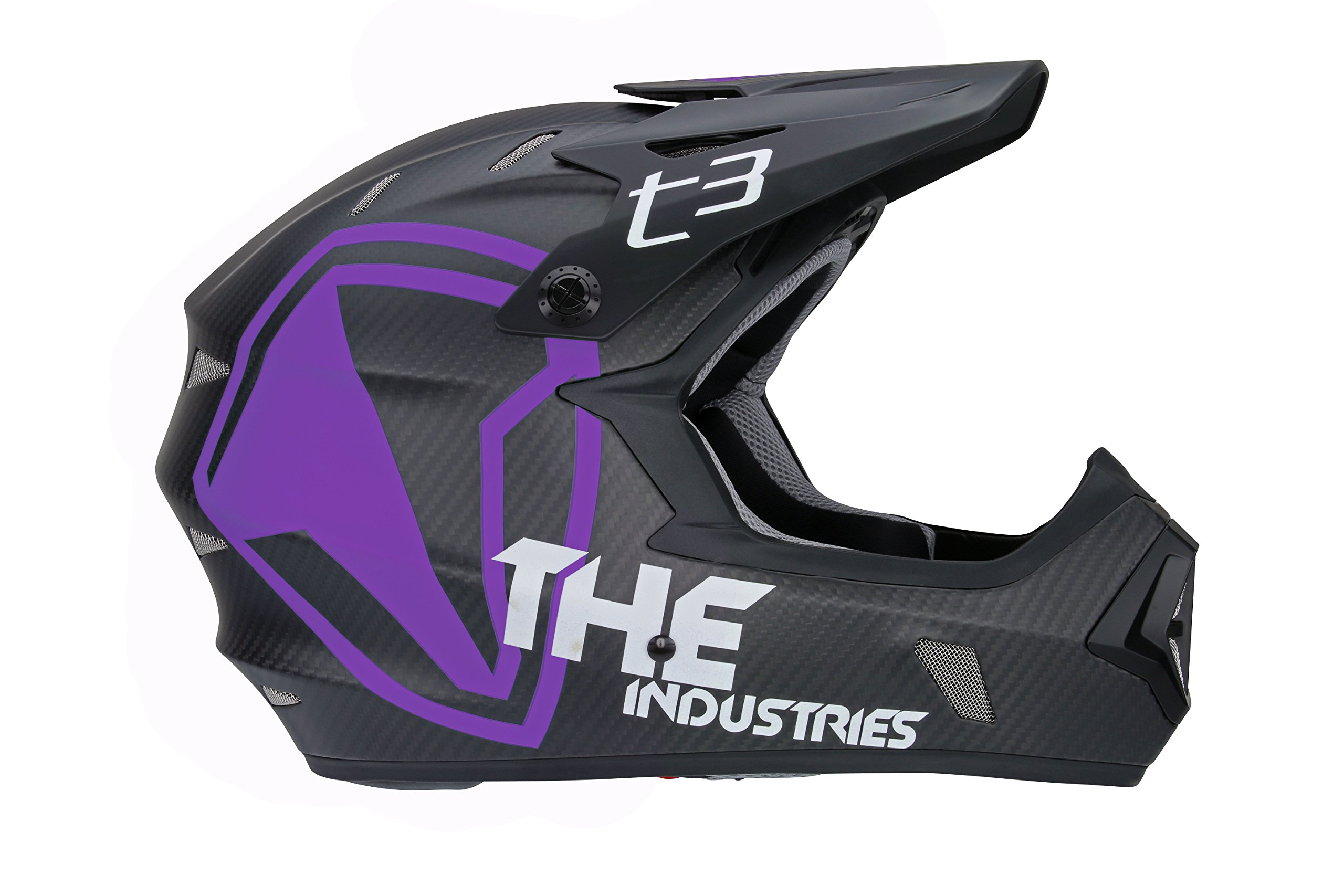 THE Industries Youth T3 Carbon Shield BMX and Mountain Bike Helmet