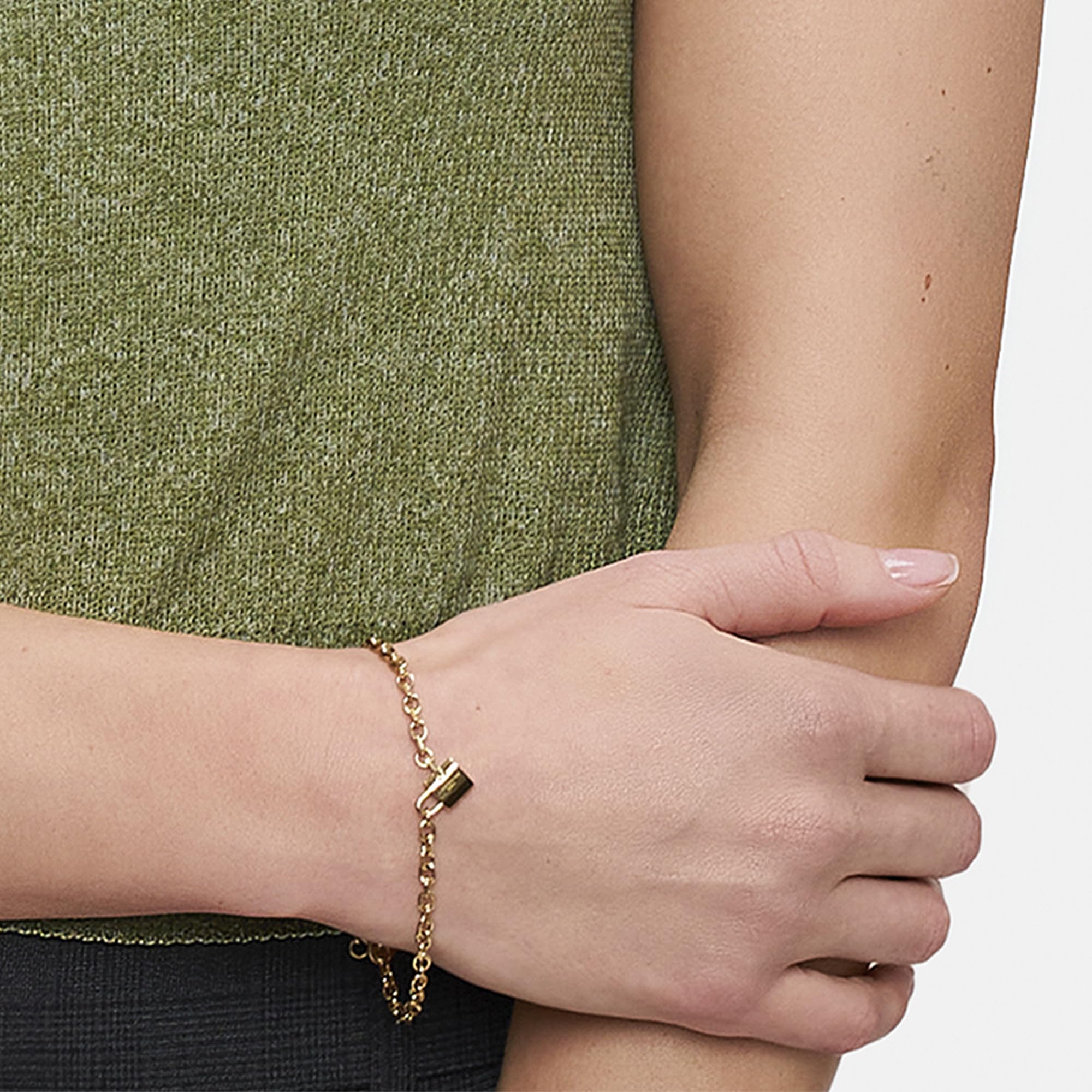 LIEBESKIND BERLIN Damen Schmuck Love-Lock - Kette & Armband mit coolem Liebeskind Schloss-Anhänger aus Edelstahl - Erhältlich in Silber, Gold & Roségold, Größenverstellbar