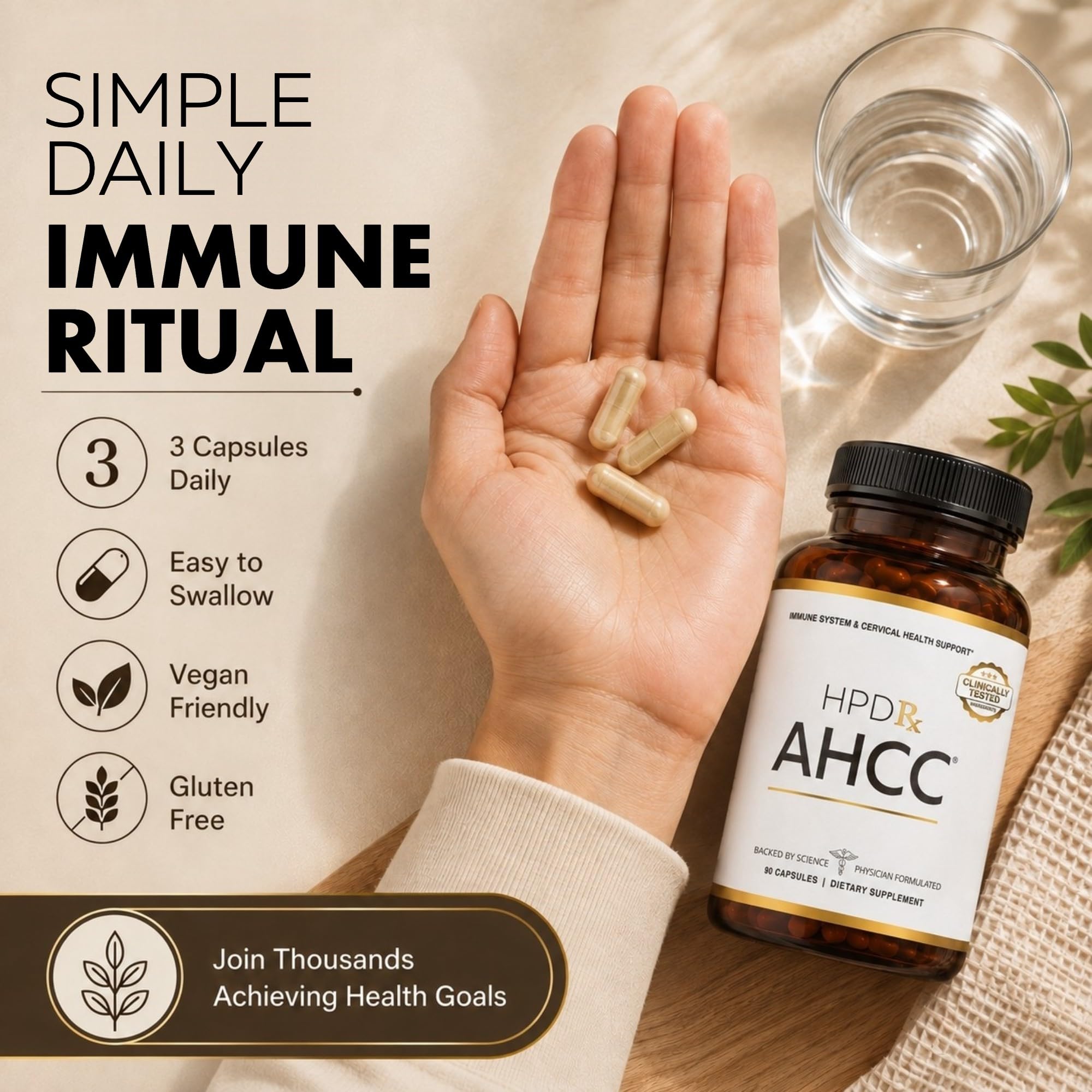 HPD Rx Premium AHCC & Shiitake Mushroom 1100 mg | 30-Day Supply, 1-Pack — Amazon image 5