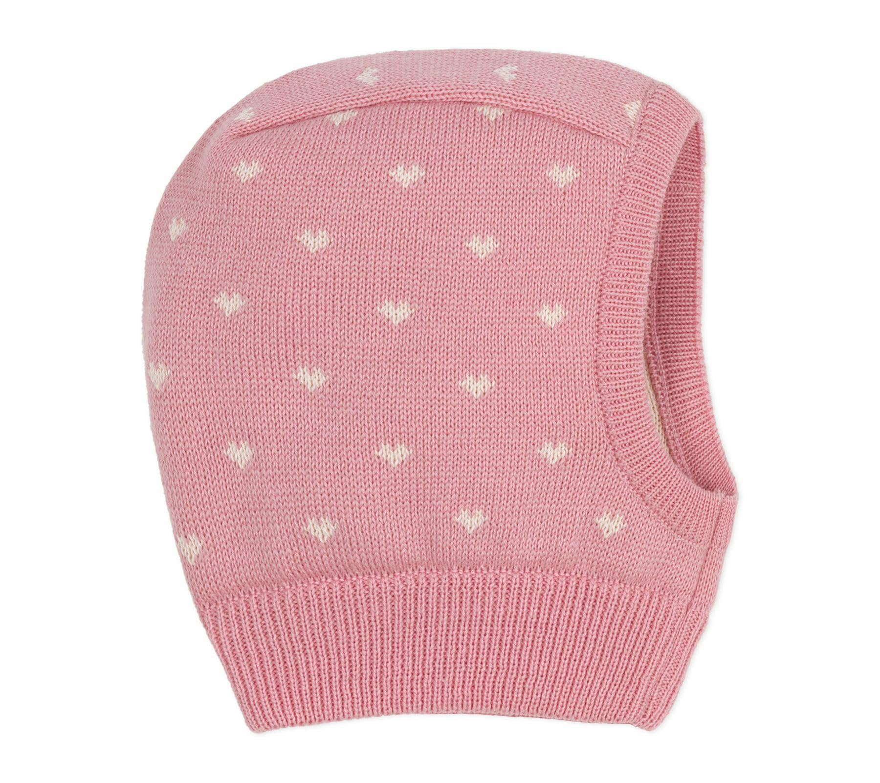Petit Bateau Cagoule bébé cœurs en Laine et Coton
