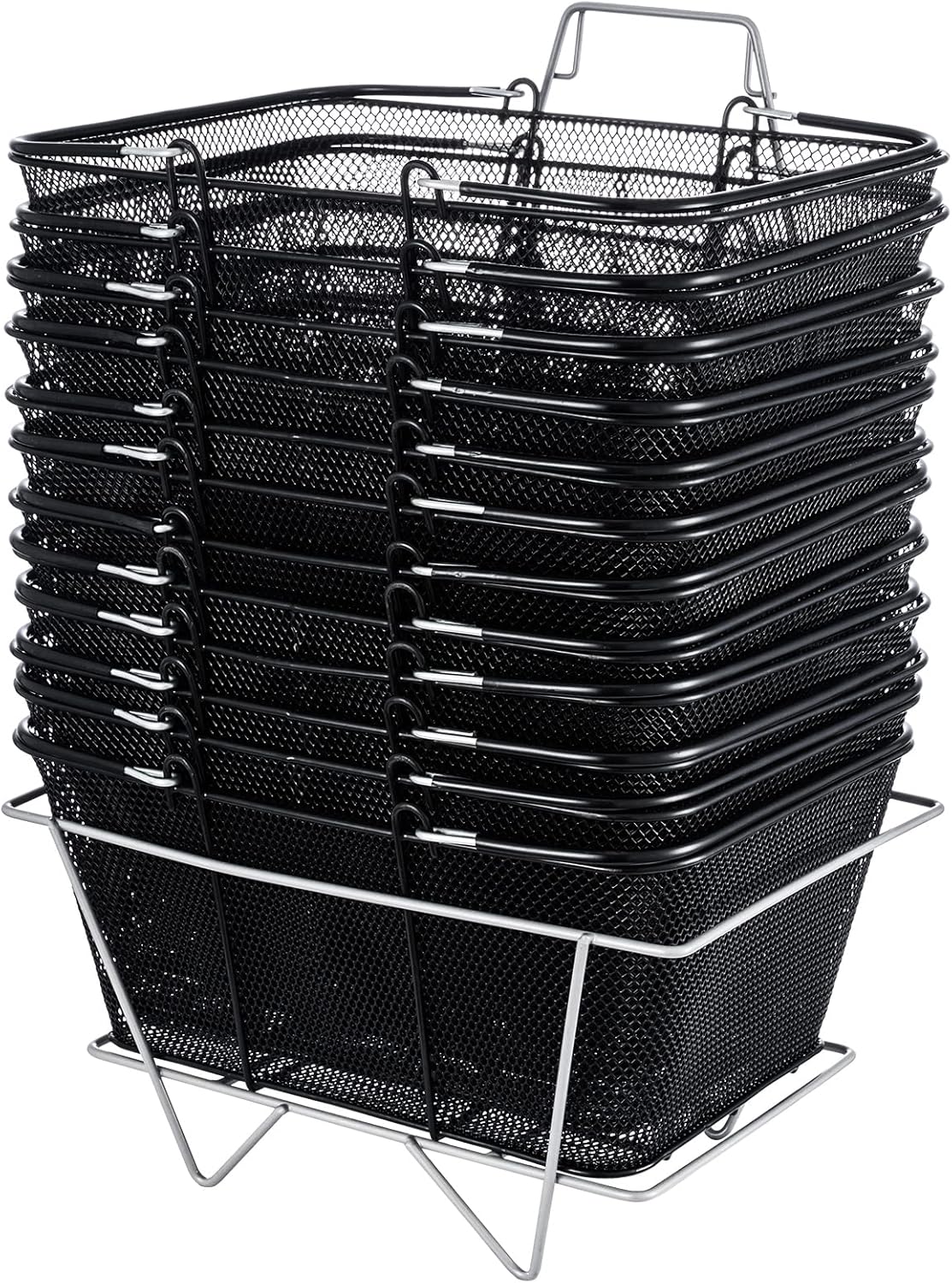 Topdeep Shopping Baskets 12PCS, Metal Shopping Basket with