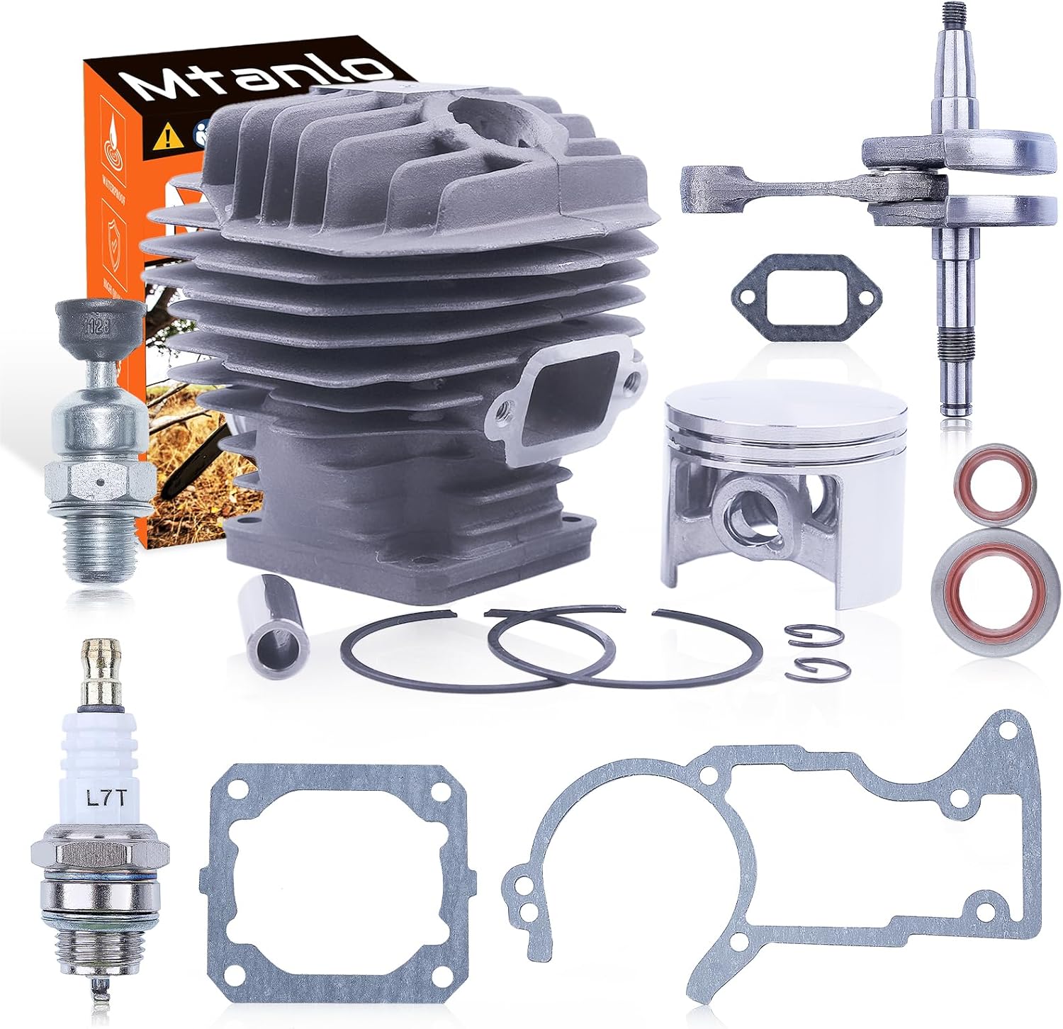 52mm Cylinder Crankshaft Oil Seal Piston For Stihl MS440 044 Part 1128 020 1227, Cylinder, Crankshaft, Piston, Pin, Rings, Circlips, Oil Seals, Decompression Release