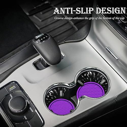 Miniatura 7 de 2 posavasos para automóvil, portavasos universales antideslizantes para automóvil, 2.75 pulgadas, accesorios universales antideslizantes para el