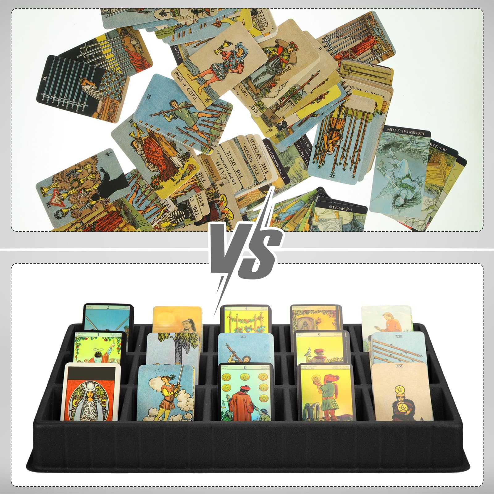 Amazon.co.jp: Geetery カード仕分けトレイ ブラック 積み重ね可能