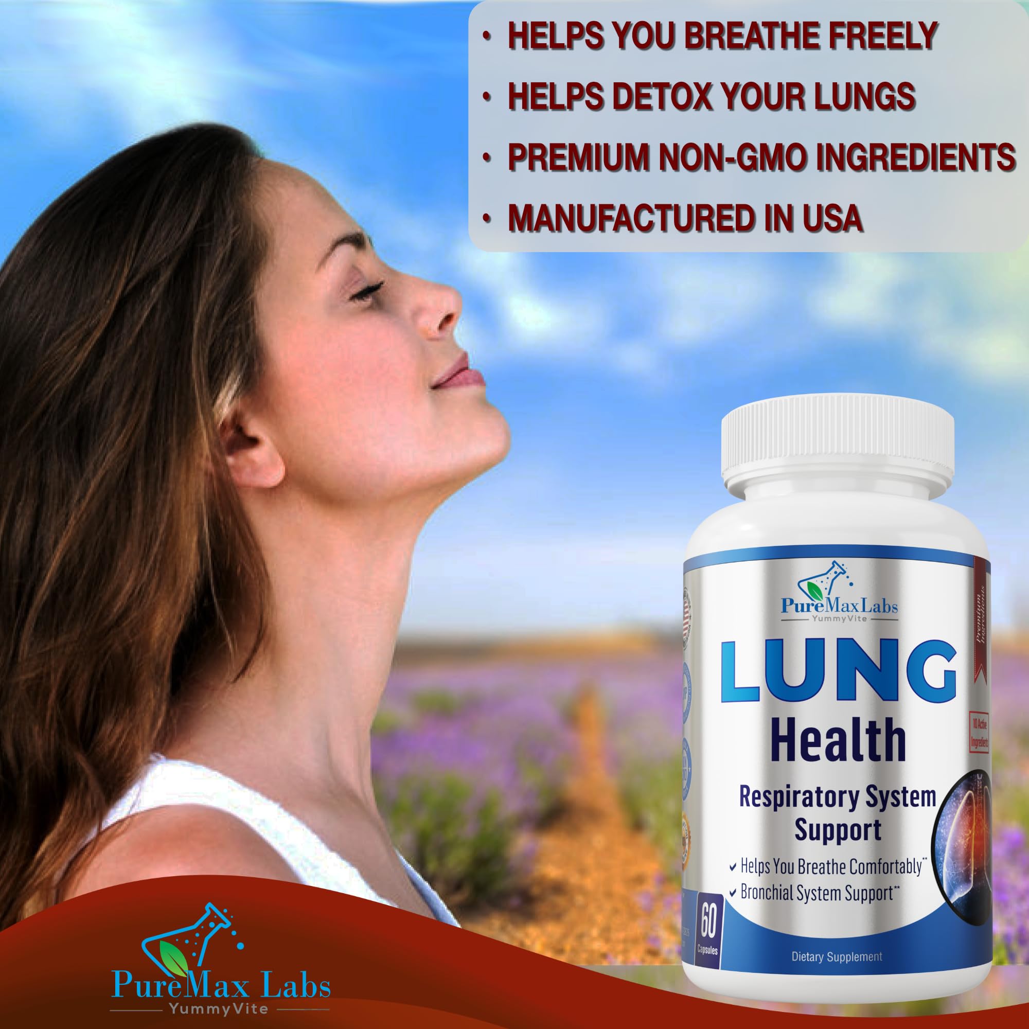 YUMMYVITE Lung Support Supplement, 60 Count (Pack of 1) — Amazon image 3
