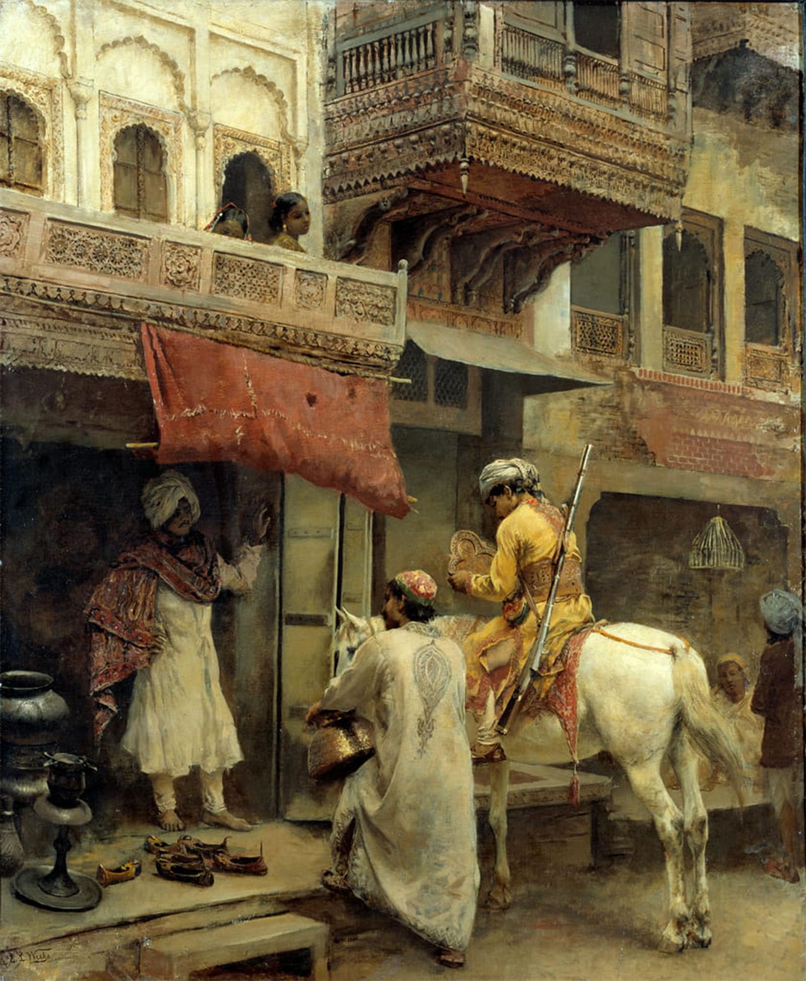 Impression sur toile scène de rue Inde Edwin Lord Weeks tableau 60x90cm - 5