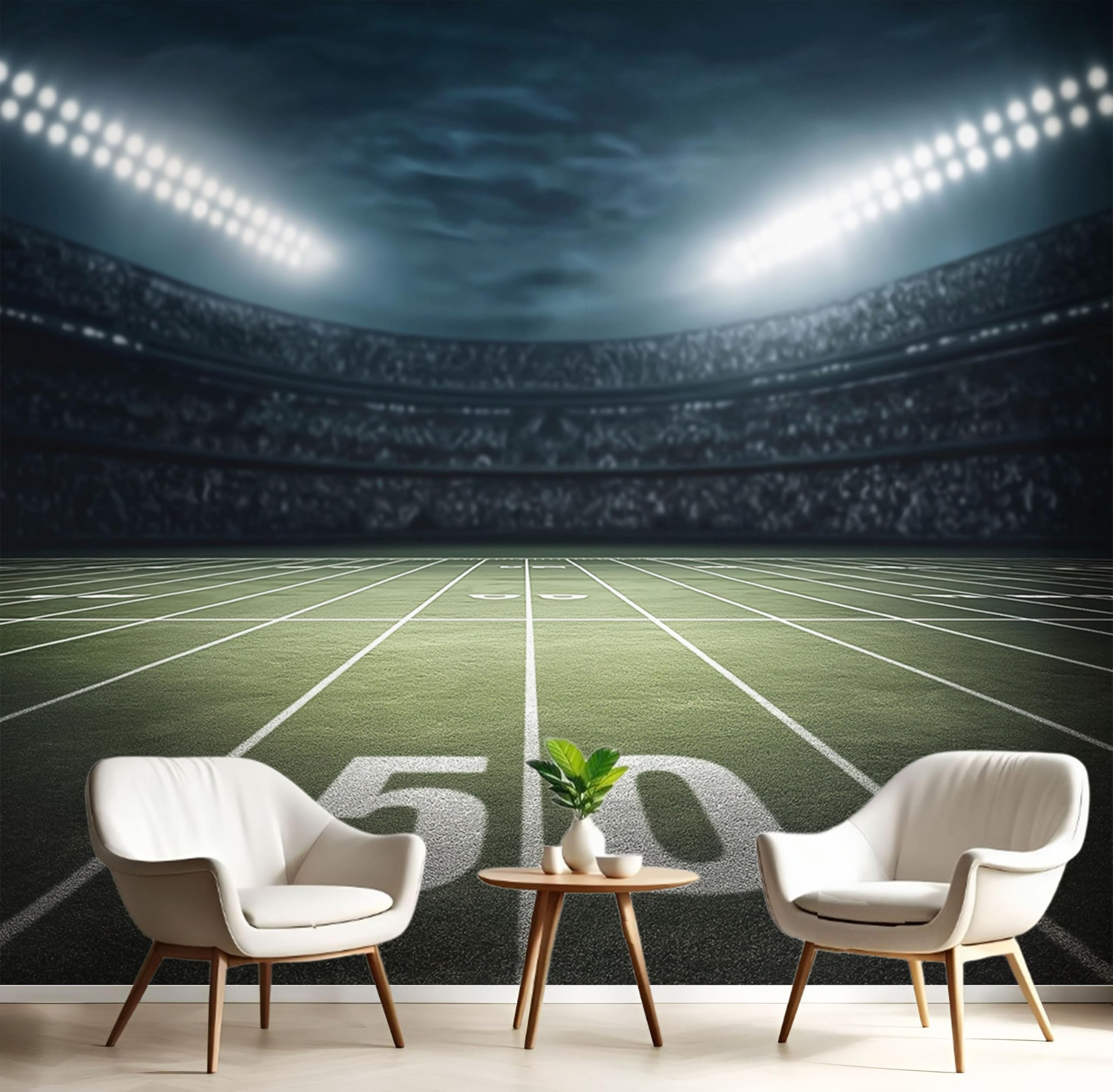 Tapisserie panoramique salon sur le thème du football américain
