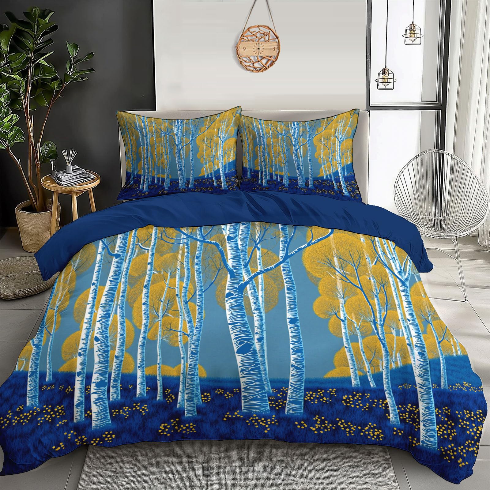 Housse de couette 240x260cm style nature scandinave pour une ambiance de chambre cocooning