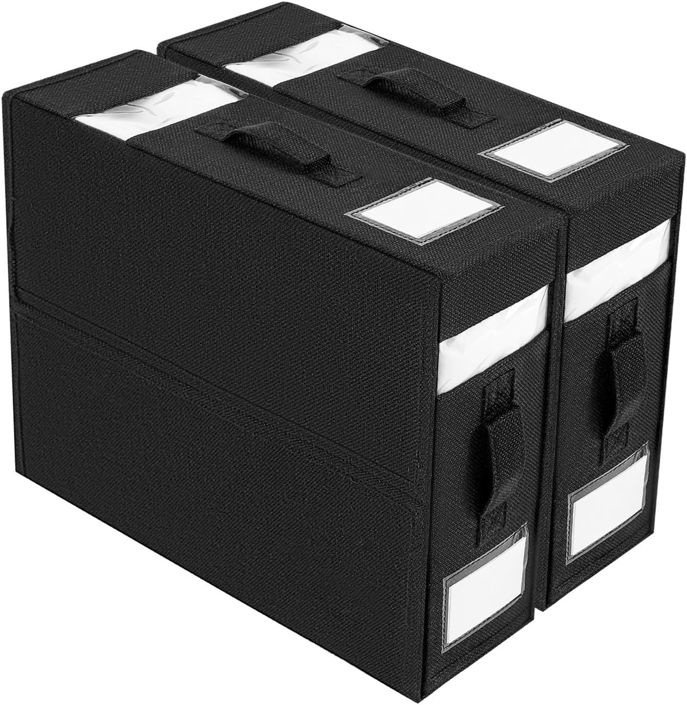 Under Bed Storage, Plastic Underbed Bins, Under Bed Drawer Storage Container with 2 Window and Handle for Bedding, Clothes, Blanket, Shoes