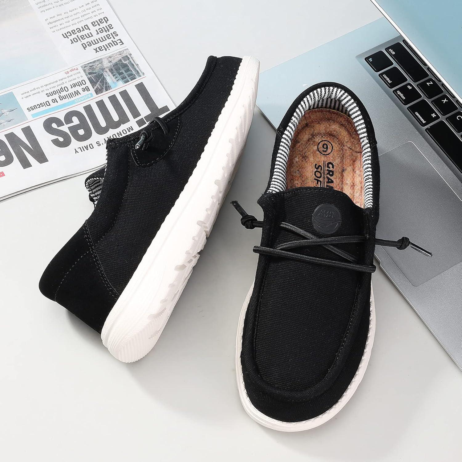 Grand Attack Walking Shoes for Women-Slip On Loafers,Linen Work Boat Shoes,Comfort&Lightweight,for Home Shopping,Dating,Driving,Traveling Shoes - Image 3