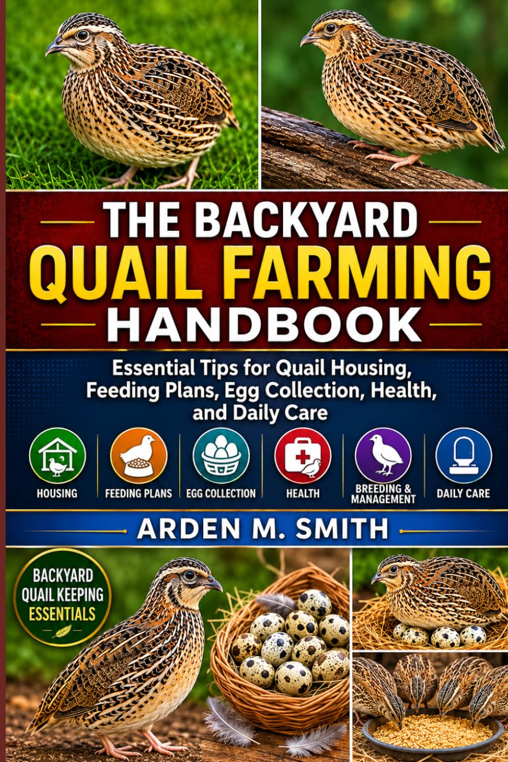 THE BACKYARD QUAIL FARMING HANDBOOK: Essential Tips for Quail Housing, Feeding Plans, Egg Collection, Health, and Daily Care