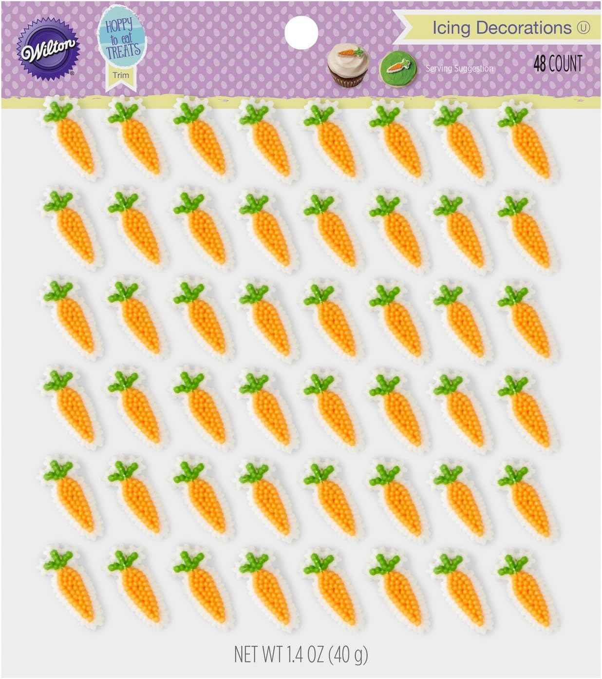 Wilton Easter Carrot Icing Decorations 48 Ct, 1.4 Oz