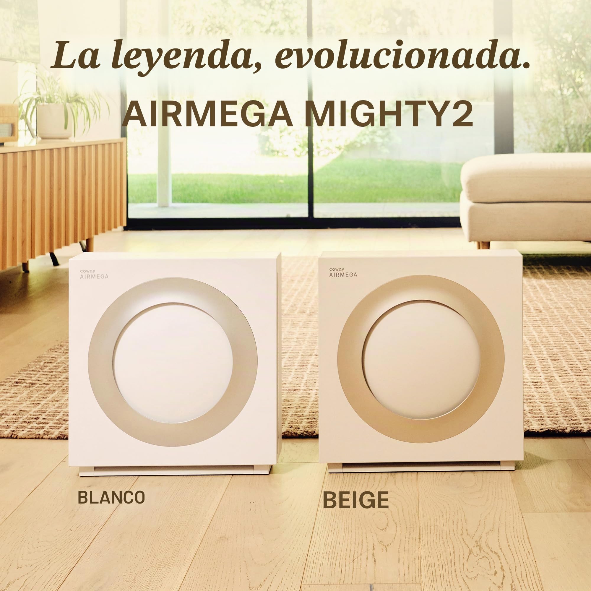 COWAY Airmega Mighty2 - Purificador de aire, próxima generación de AP-1512HH, para habitaciones grandes y hogar, limpia hasta 1.800 pies cuadrados, HEPA certificado IEST y carbón activo para alergias