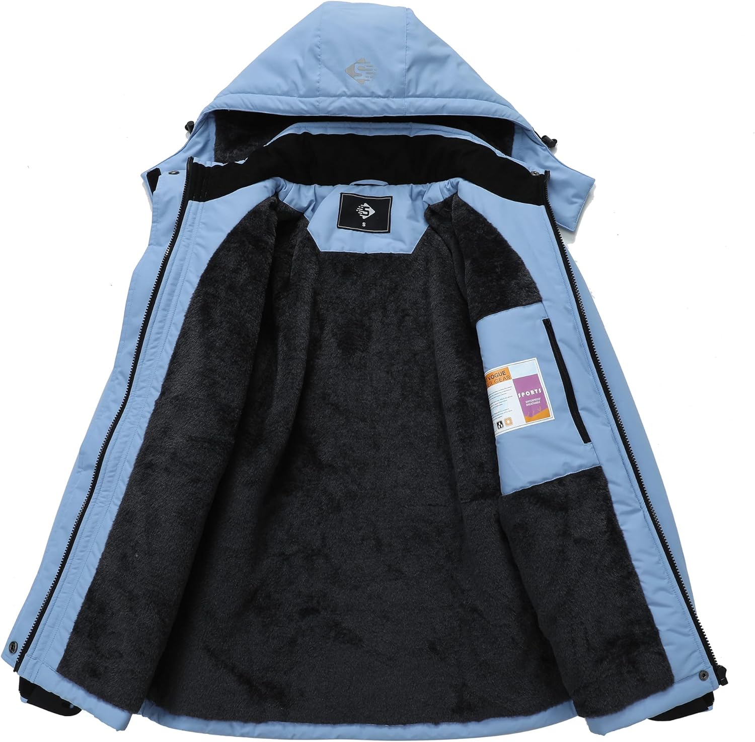 Women's Waterproof Ski Jacket Warm Winter Coat Snowboard Rain Jacket Hooded Windbreaker - Image 4