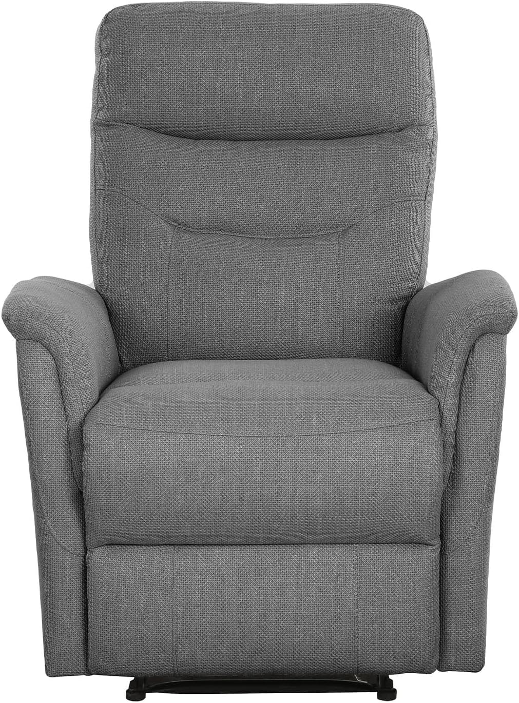 Cribel Poltrona Relax Manuale Giuditta in Tessuto con Leva Laterale | Schienale Alto e Poggiapiedi Reclinabile | Comfort e Design Moderno per Casa Fumo