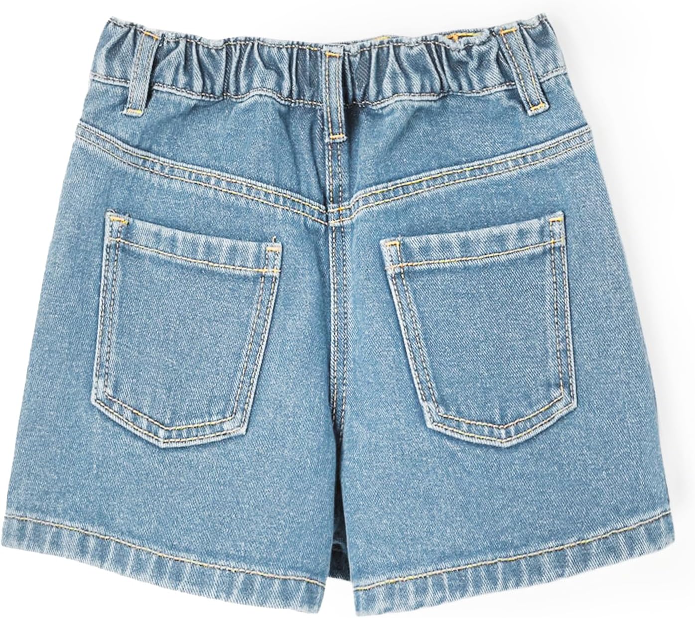 YesFashion Girls Denim Skorts Casual Mini Jean Skirt Front Jean Shorts Back Stretch High Waist Jean Skirt for Kids