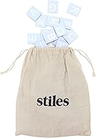 Vista 13 de Stiles Juego de letreros de tablero de letras de 23 x 17 pulgadas, tablero de mensajes de madera con 122 azulejos y números de letras, tablero