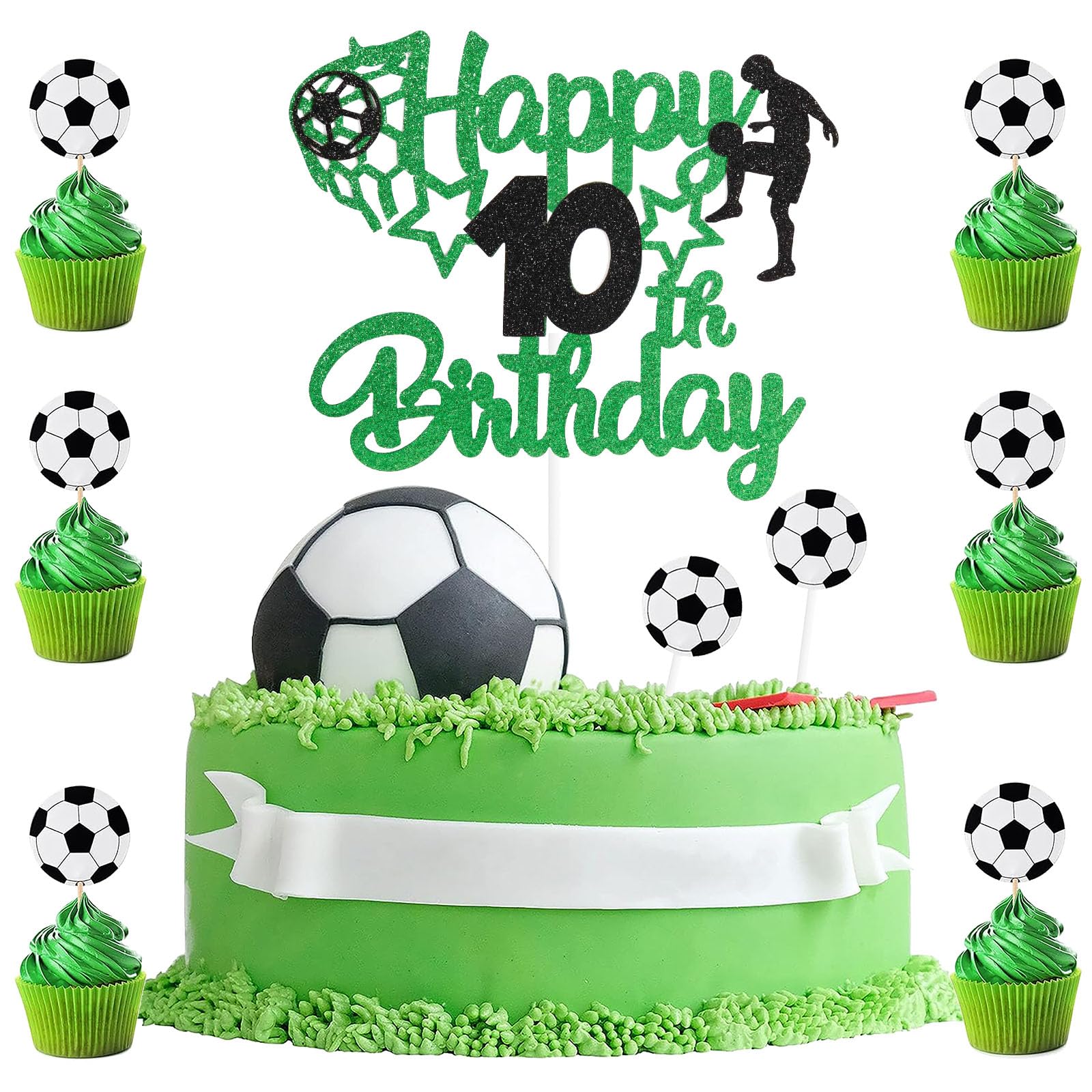 Petit Ballon De Foot Homejoy 48 Pieces Cupcake Decoration De Football Decoration Gateau Foot Balle De Babyfoot