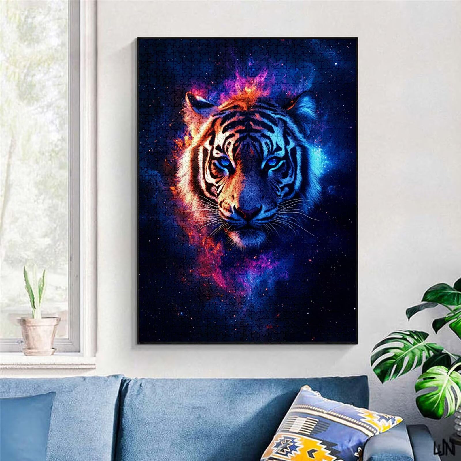 Puzzle 2000 Pezzi, 3 4 5 Anni Puzzle Cielo stellato 6 7 8 Anni Giochi Educativi Sostenibili Con Motivi Per Adulti Da Gioco in Legno Di Alta Qualità Jigsaw Tigre per Gioco Familiare, Regalo H-3119